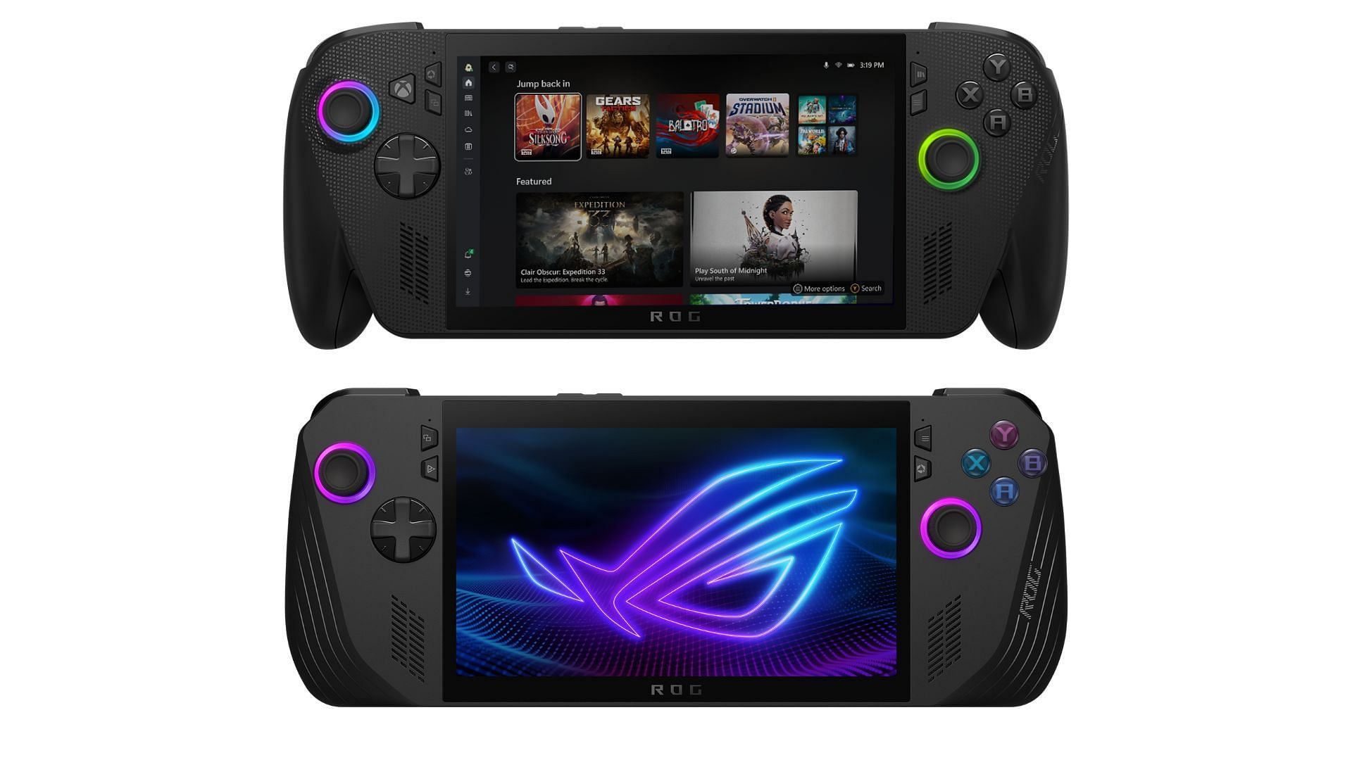 Both the ROG Xbox Ally X and the ROG Ally X are premium handheld gaming devices (Image via Asus)